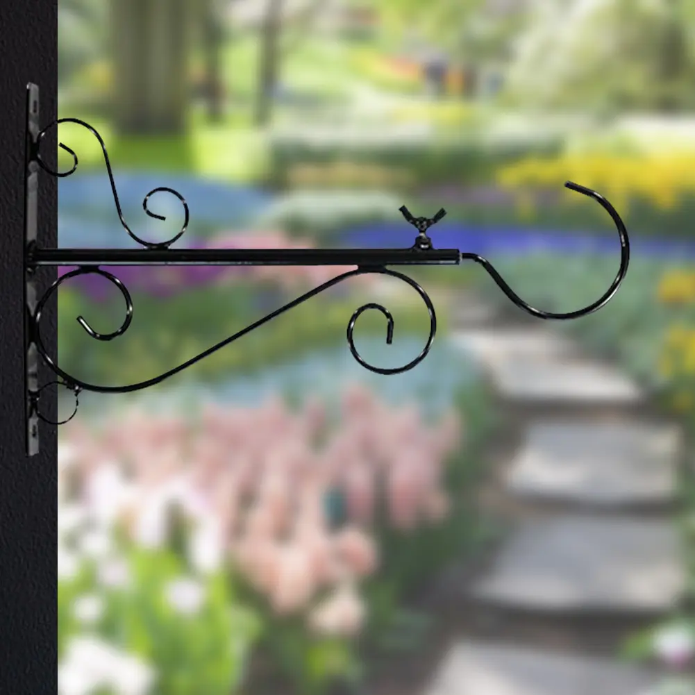 Wall Hanging Rack Adjustable Hanging Supplies Iron Wall Mounted Practical for Garden Balcony Patio Decoration