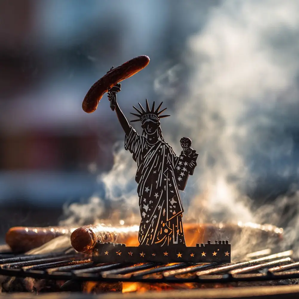 Funny BBQ Sausage Holder Portable Metal Hot Dog Holder Iron Hot Dog Grill Holder Picnics Sausage Stand For Outdoor Cooking Party