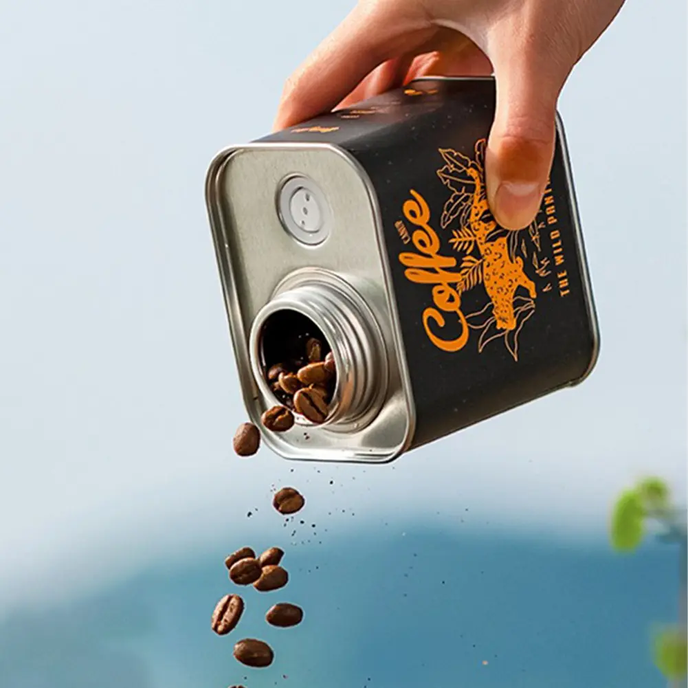Stainless Steel Airtight Coffee Container Storage Canister Cans Storage Sealed Kitchen Food Organizer Coffee Bean Vacuum Jar 150