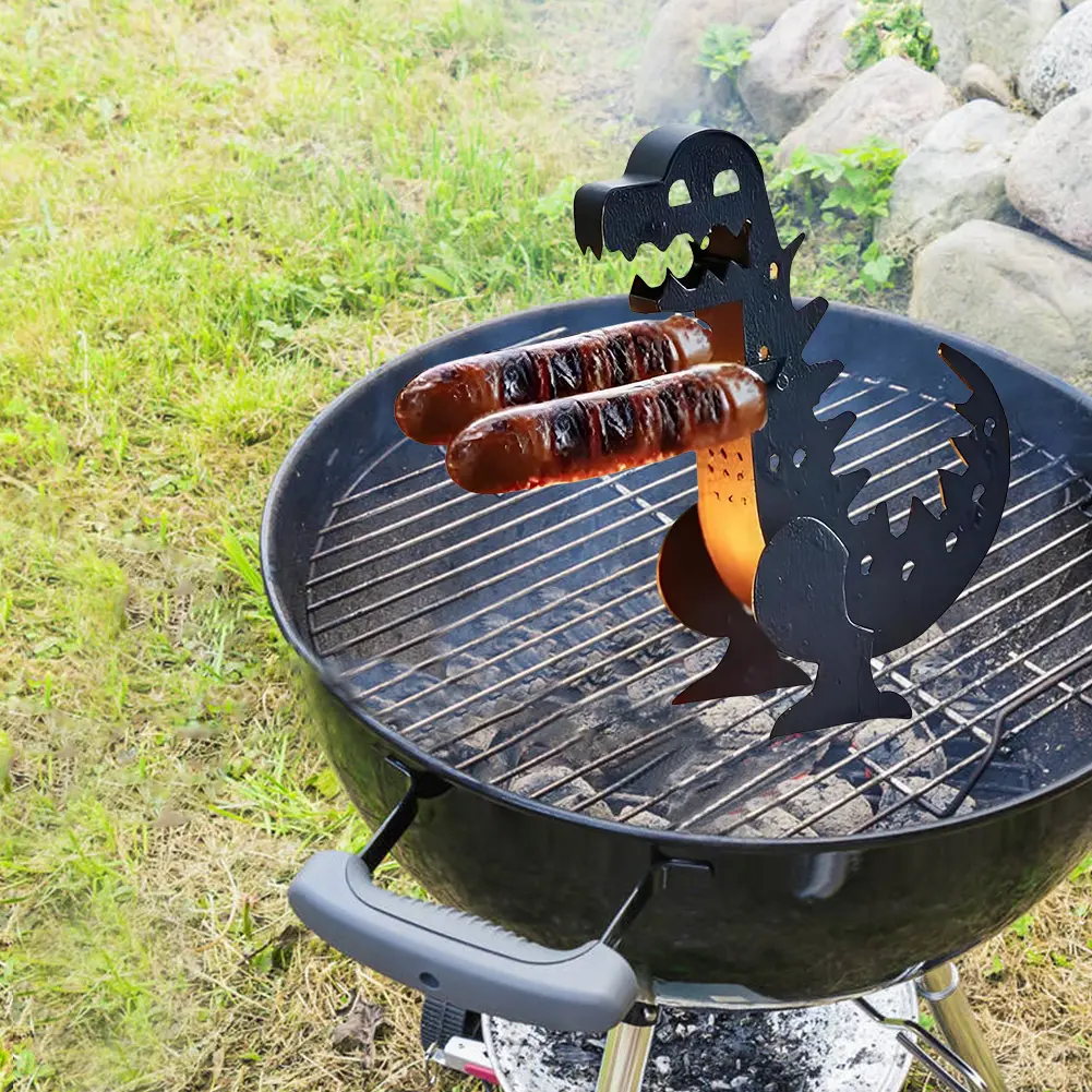 Funny BBQ Sausage Holder Portable Metal Hot Dog Holder Iron Hot Dog Grill Holder Picnics Sausage Stand For Outdoor Cooking Party