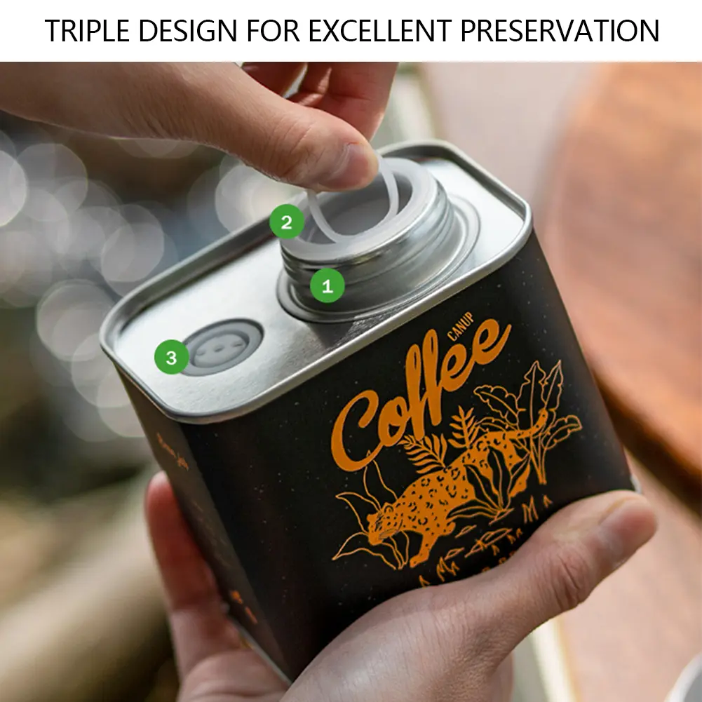 Stainless Steel Airtight Coffee Container Storage Canister Cans Storage Sealed Kitchen Food Organizer Coffee Bean Vacuum Jar 150