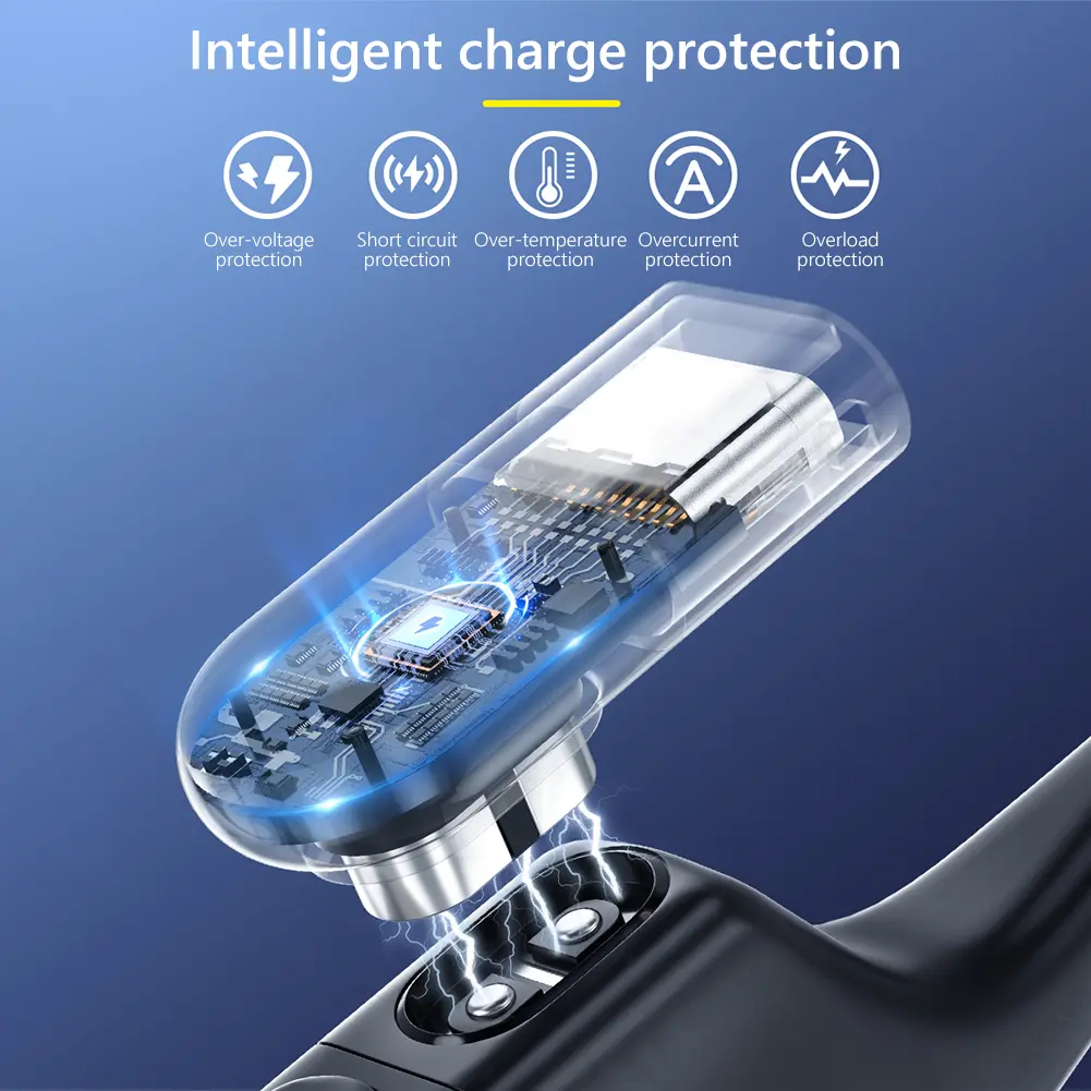 Magnetic Charger Converter 90 Degree Bending Headphones Charger with Lanyard Hole for AfterShokz Aeropex AS800/OpenRun Pro AS810