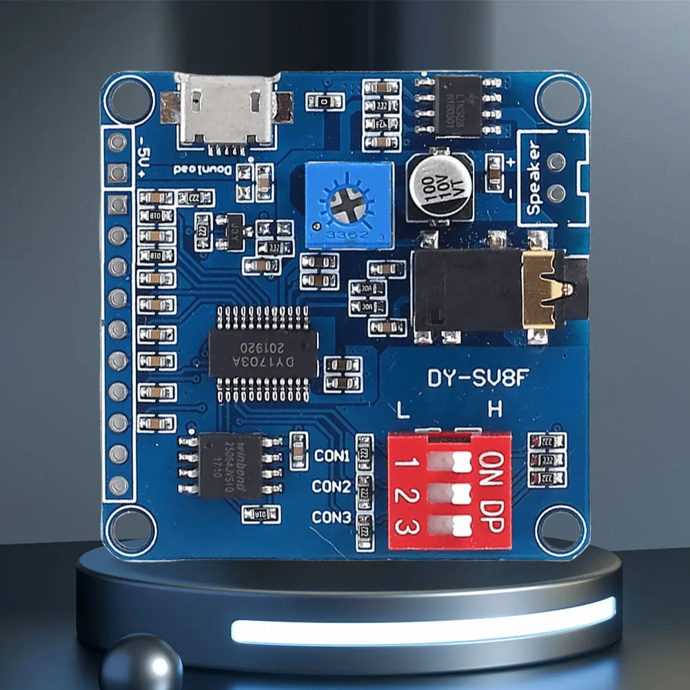 DY-SV8F Playback 64Mbits Flash Storage Board UART I/O Trigger Mini MP3 Music Player Board 5W 8M for Arduino
