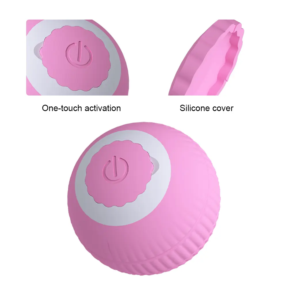 Rolling Cat Toys USB Rechargeable Smart Interactive Cat Toy ABS Intelligent Rolling Toy Ball for Indoor Playing