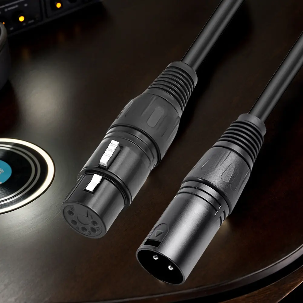 3 Pin XLR Male To 5 Pin XLR Female DMX Adapter 30cm XLR3M To XLR5F Adaptor Cable for Microphone DMX Stage Light Turnaround