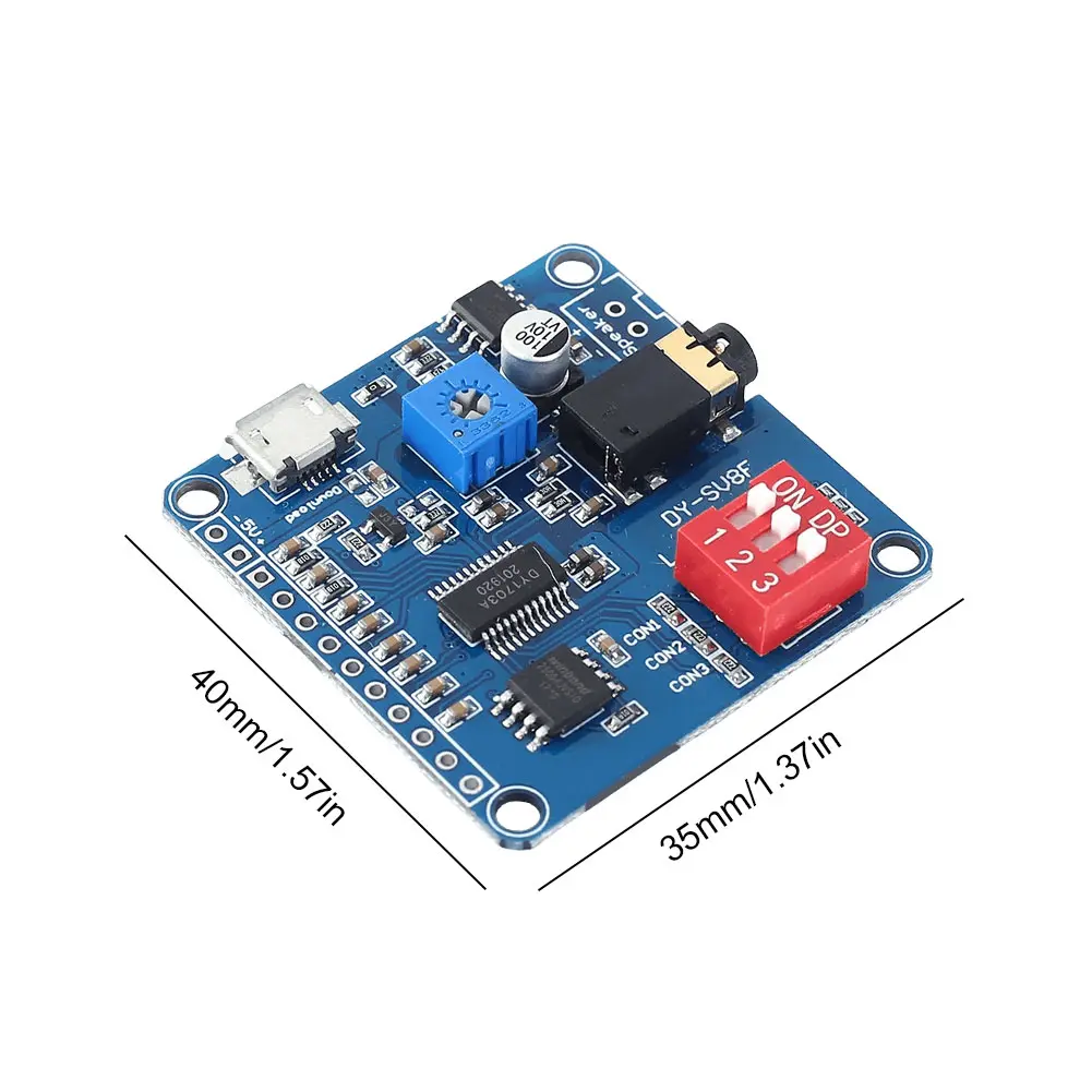DY-SV8F Playback 64Mbits Flash Storage Board UART I/O Trigger Mini MP3 Music Player Board 5W 8M for Arduino