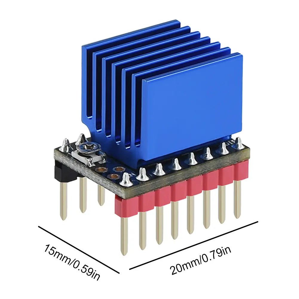TMC2209 V2.0 Stepper Motor Driver UART Ultra Silent Stepsticks with Heatsink Up To 256 Subdivision for 3D Printer SKR V1.3/1.4