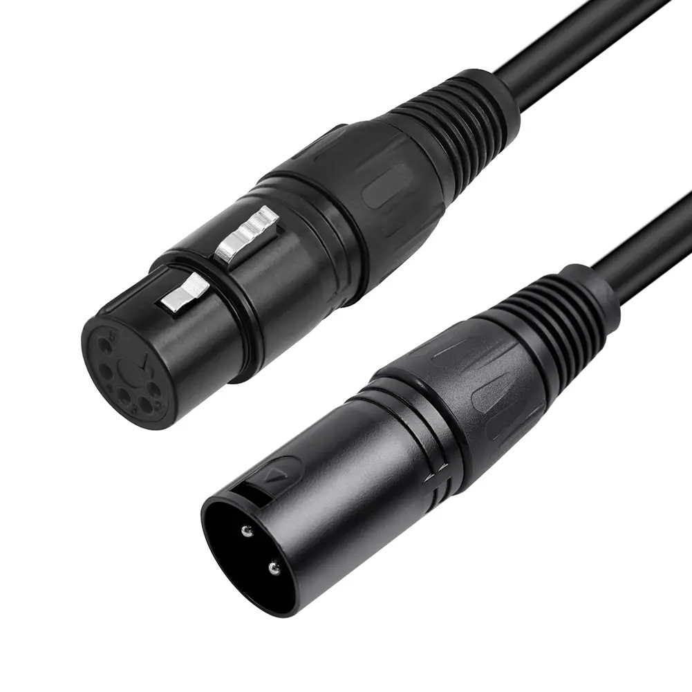 3 Pin XLR Male To 5 Pin XLR Female DMX Adapter 30cm XLR3M To XLR5F Adaptor Cable for Microphone DMX Stage Light Turnaround