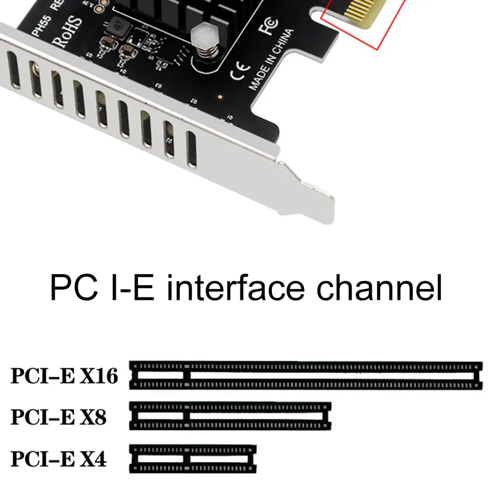 PCIe SATA Card Jmb585 Chip PCIe X4 To SATA3.0 Expansion Adapter Card Supports Cascaded Trim for Windows/Linux/Mac OS