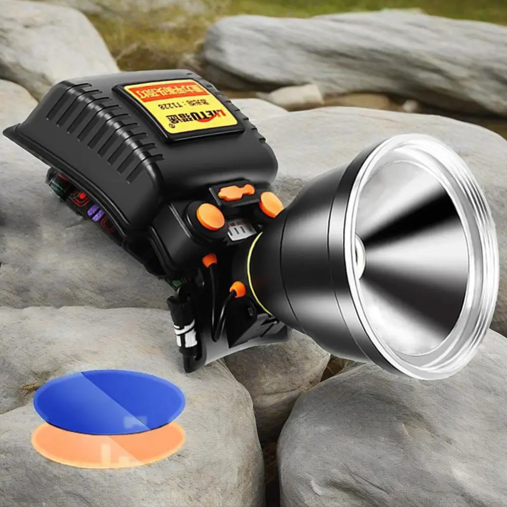 Super Bright Headlamp Powerful Strong Flashlight Night Fishing Torch Head Lamp Outdoor Waterproof Camping Portable LED HeadLight