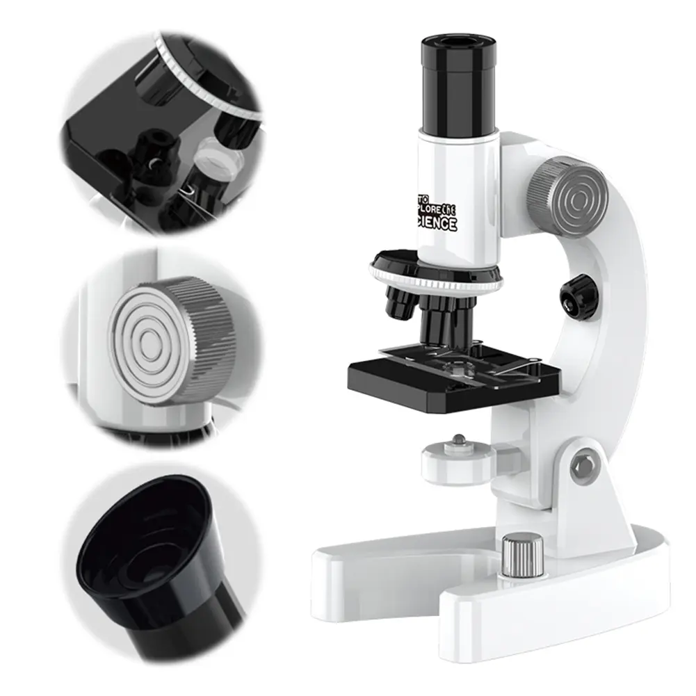200X-4800X Compound Microscope W/Microscope Slides Set for Adults Students Microscope for School Laboratory Home Education