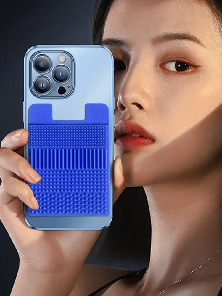 Pack of 5 Silicone Sensory Phone Wallet Tactile Sticky Phone Card Holder Wallet Pouch Sleeve Pocket for Work School Travel