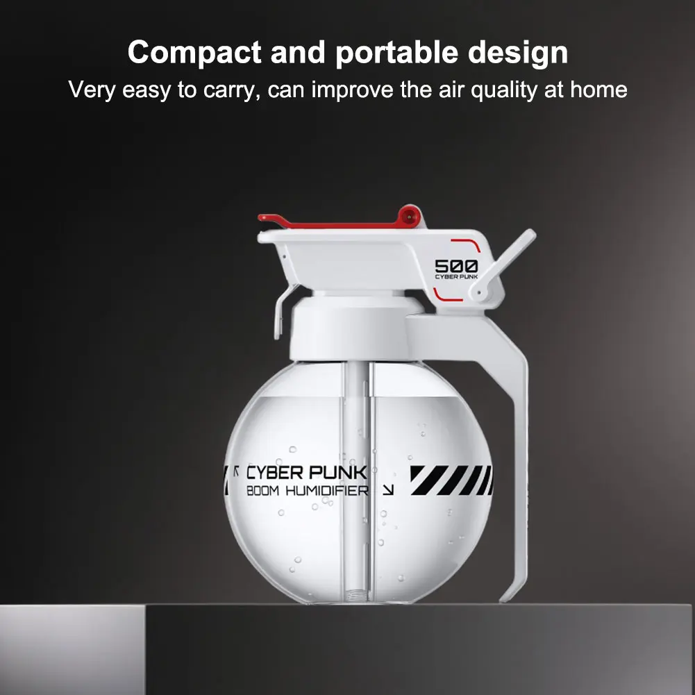 Home Grenade Air Humidifier Decor Aromatherapy Fragrance Diffuser Cool Mist Humidifier for Bedroom Office Creative Gift 2025