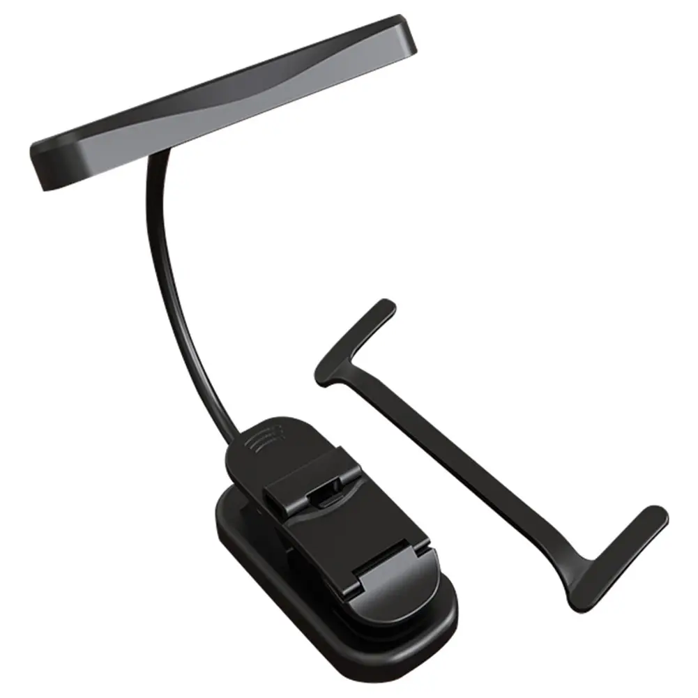 Adjustable Brightness LED Clip On Reading Light with Flexible Neck USB-C Rechargeable for Music and Bedside Use