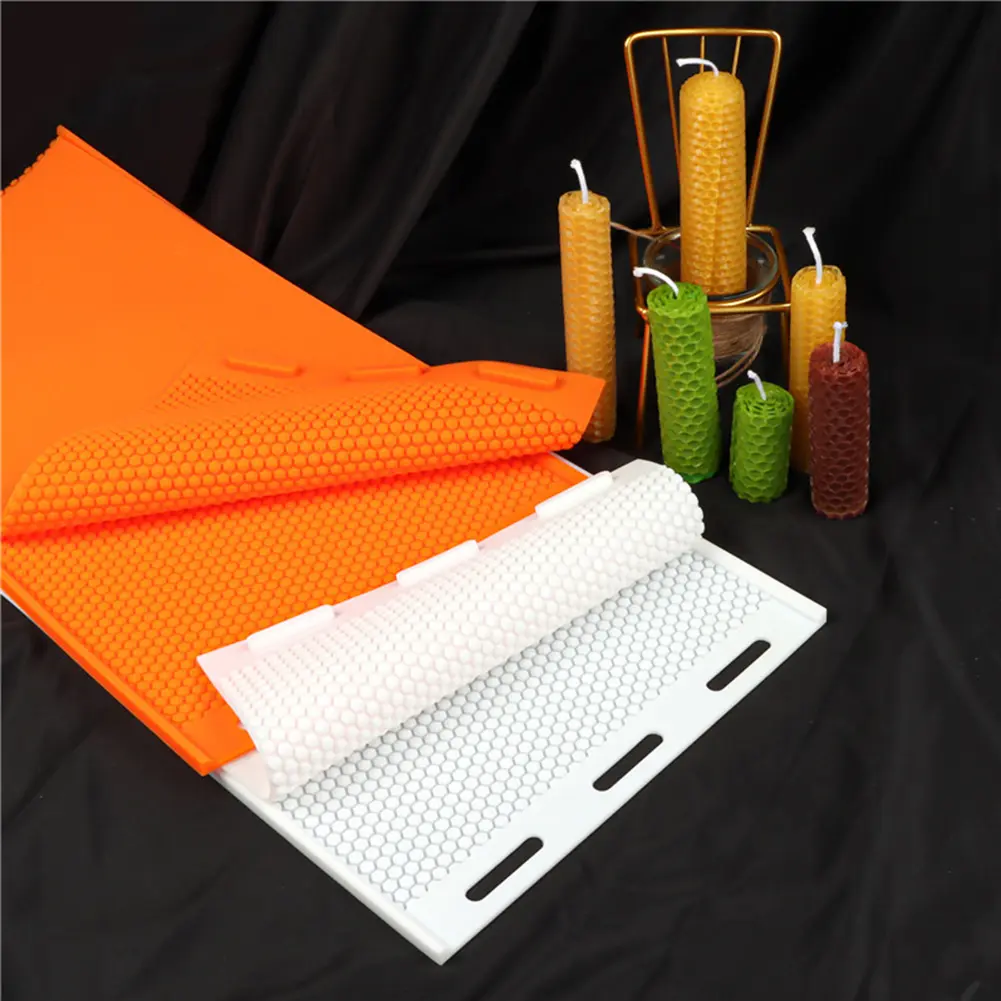 Flexible Silicone Beeswax Foundation Sheet Mold Set for Handmade Beekeeper Accessories Perfect for Making Honeycomb Base