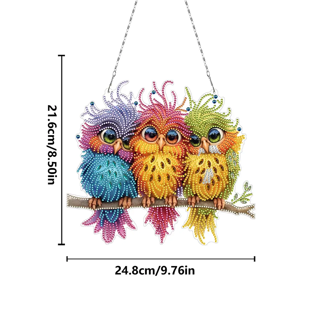 Acrylic Special Shape Flower Mask Rhinestone Diamond Art Pendants DIY Diamond Art Pendant Kit Diamond Painting Hanging Pendant