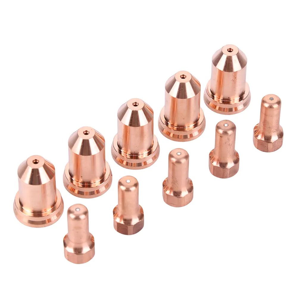 5 Sets Plasma Cutter Nozzle Electrodes Consumables Electrode 52558 Plasma Cutting Nozzle 51311 for PT80 PTM80 Plasma Torch
