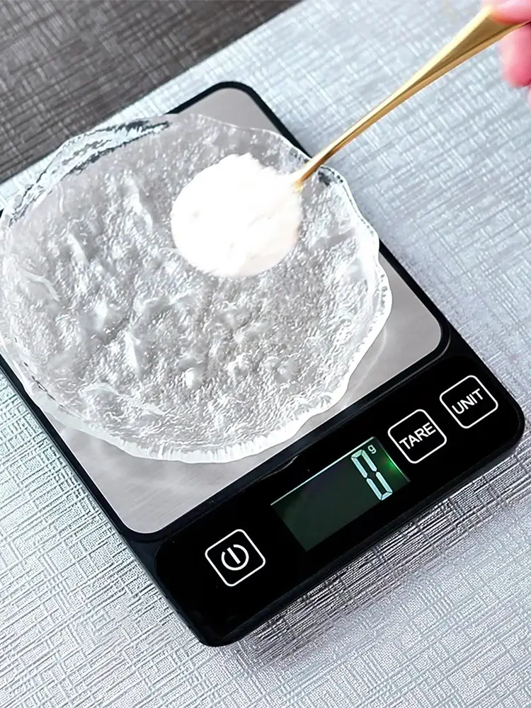 10KG/1G Digital Kitchen Scale with Tare Function Food Scale Stainless Steel Gram Scale Battery Powered for Weight Loss Meal Prep