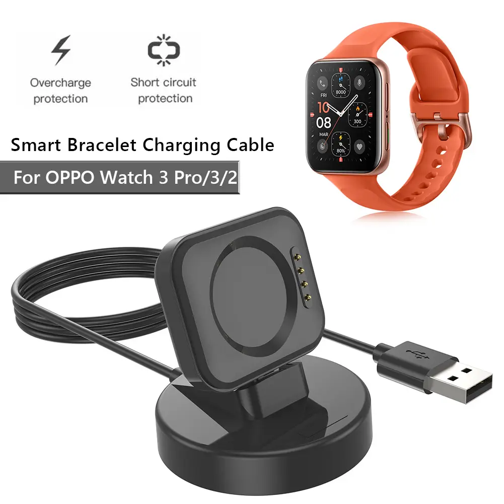 2 in 1 Charger Dock Mobile Phone Holder 100cm Charger Cradle Dock Smart Watch Accessories Charger Stand for OPPO Watch 3 Pro/3/2