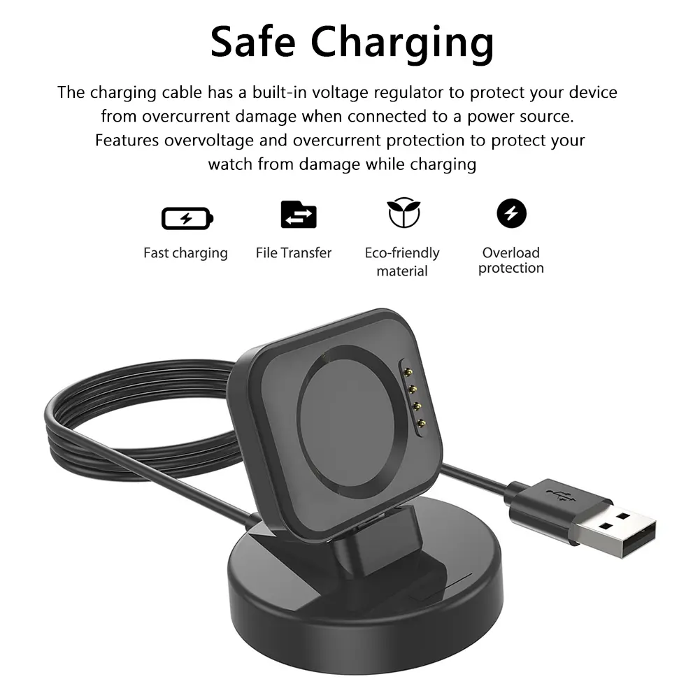 2 in 1 Charger Dock Mobile Phone Holder 100cm Charger Cradle Dock Smart Watch Accessories Charger Stand for OPPO Watch 3 Pro/3/2