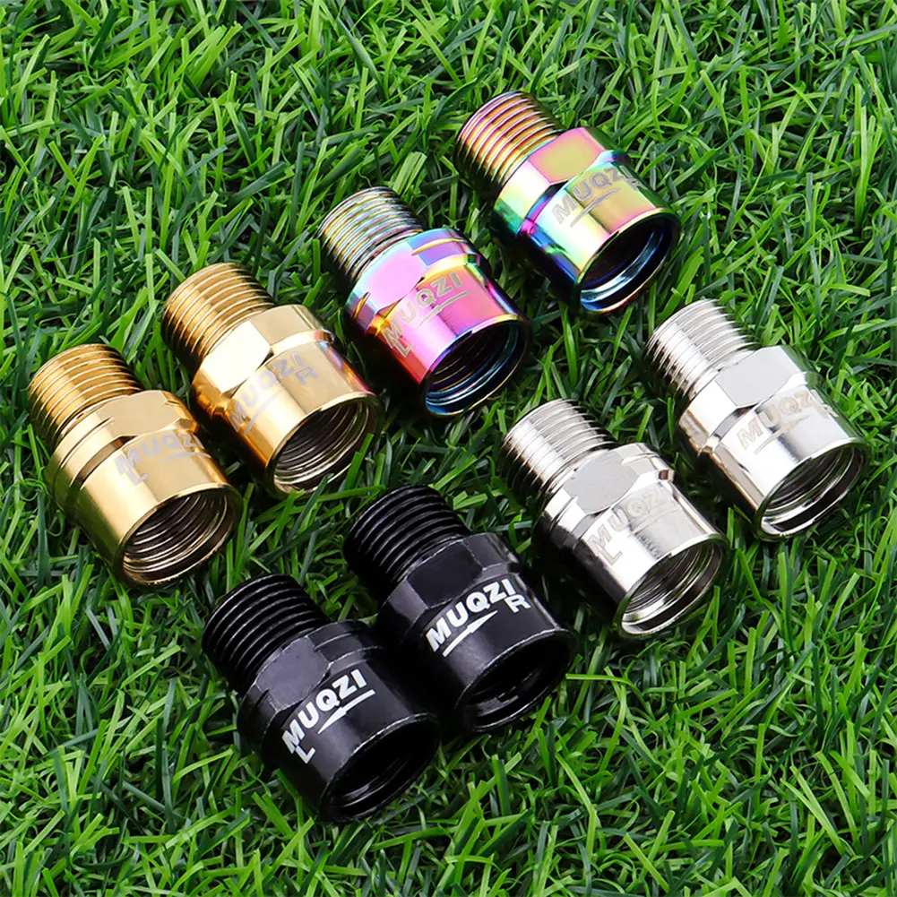 MUQZI Bike Pedals Adapters Spacers Left Right Signs Cycling Accessories Anti Corrosion Bike Pedal Extension Bolts Spacers