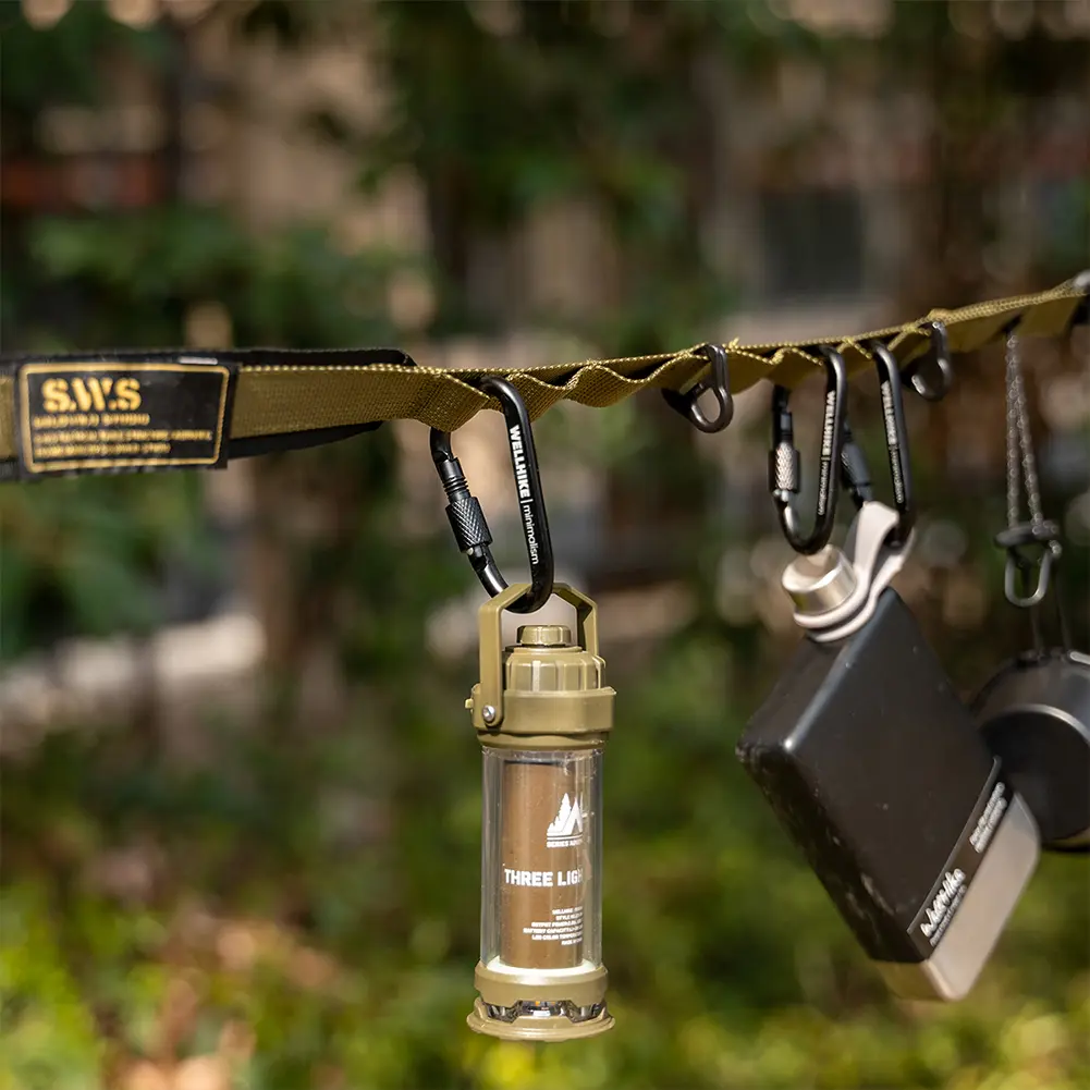 Camping Gear Storage Strap Adjustable Camping Hanging Rope Tent Canopy Cup Lamp Hanger Backpacking Hiking Tent Accessories