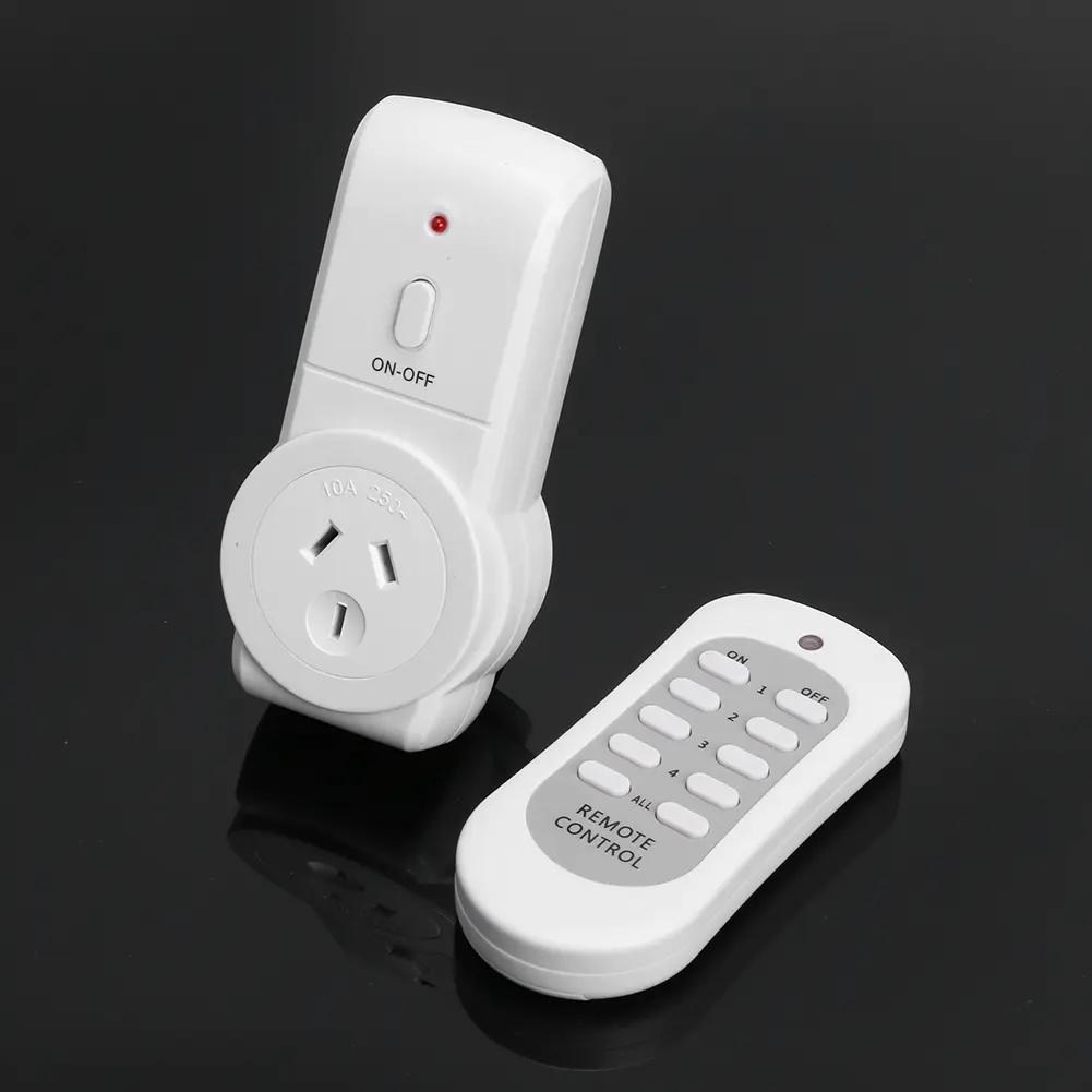 433.92MHz Wireless Remote Control 240V 50Hz 10A Wireless Remote Control Socket Portable Smart Power Outlet for Home Kitchen