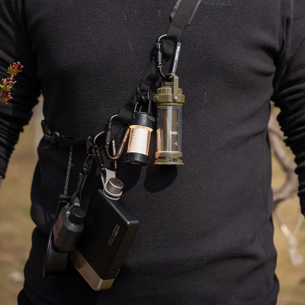 Camping Gear Storage Strap Adjustable Camping Hanging Rope Tent Canopy Cup Lamp Hanger Backpacking Hiking Tent Accessories