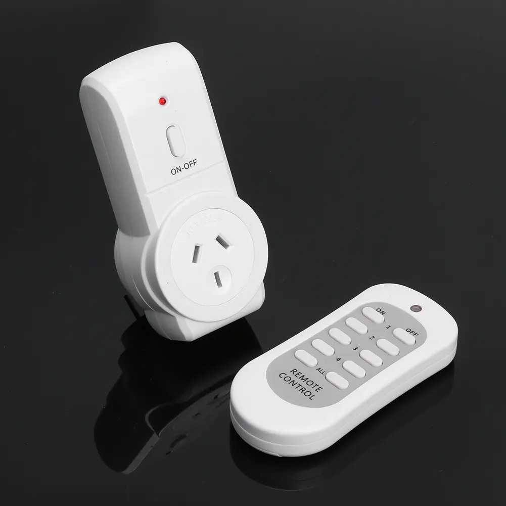 433.92MHz Wireless Remote Control 240V 50Hz 10A Wireless Remote Control Socket Portable Smart Power Outlet for Home Kitchen