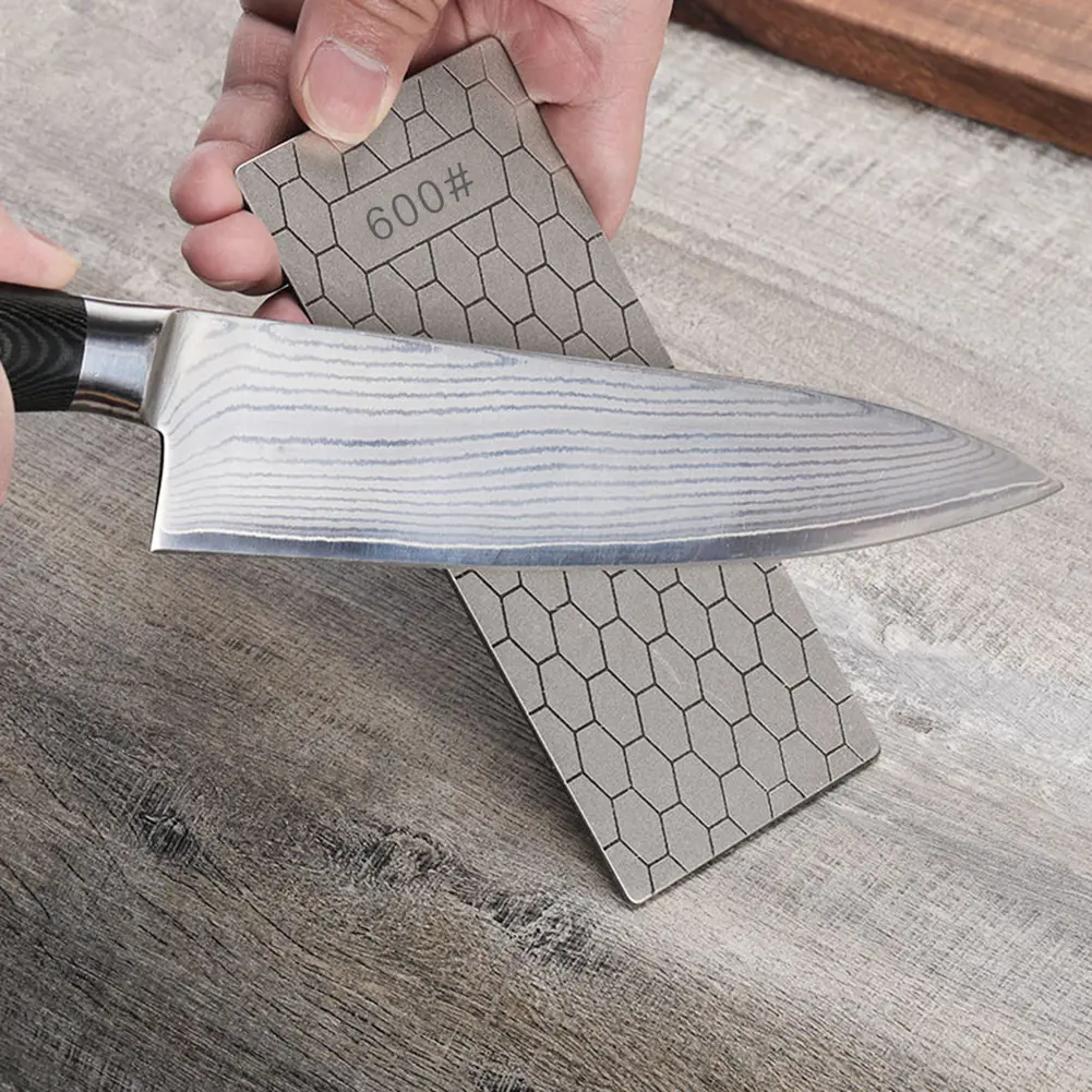 Double-Sided Carborundum Knife Sharpener Diamond Sharpening Stone Wear-Resistant Sharpeners for Home Kitchen Cooking Accessories