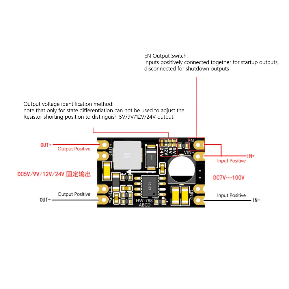 DC-DC Step Down Power Supply Module 7-100V To 5V-24V Voltage Adjustable Buck Converter Module Mini Buck Board Converter