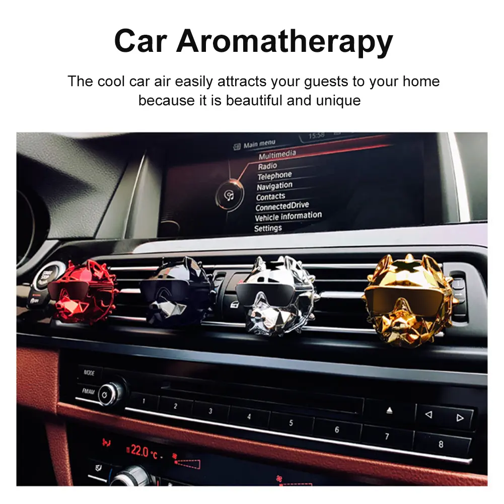 Bulldog Auto Vent Air Freshener Exquisite Auto Internal Vent Fragrance Scent Odor Diffuser Small Interior Aromatherapy Ornament