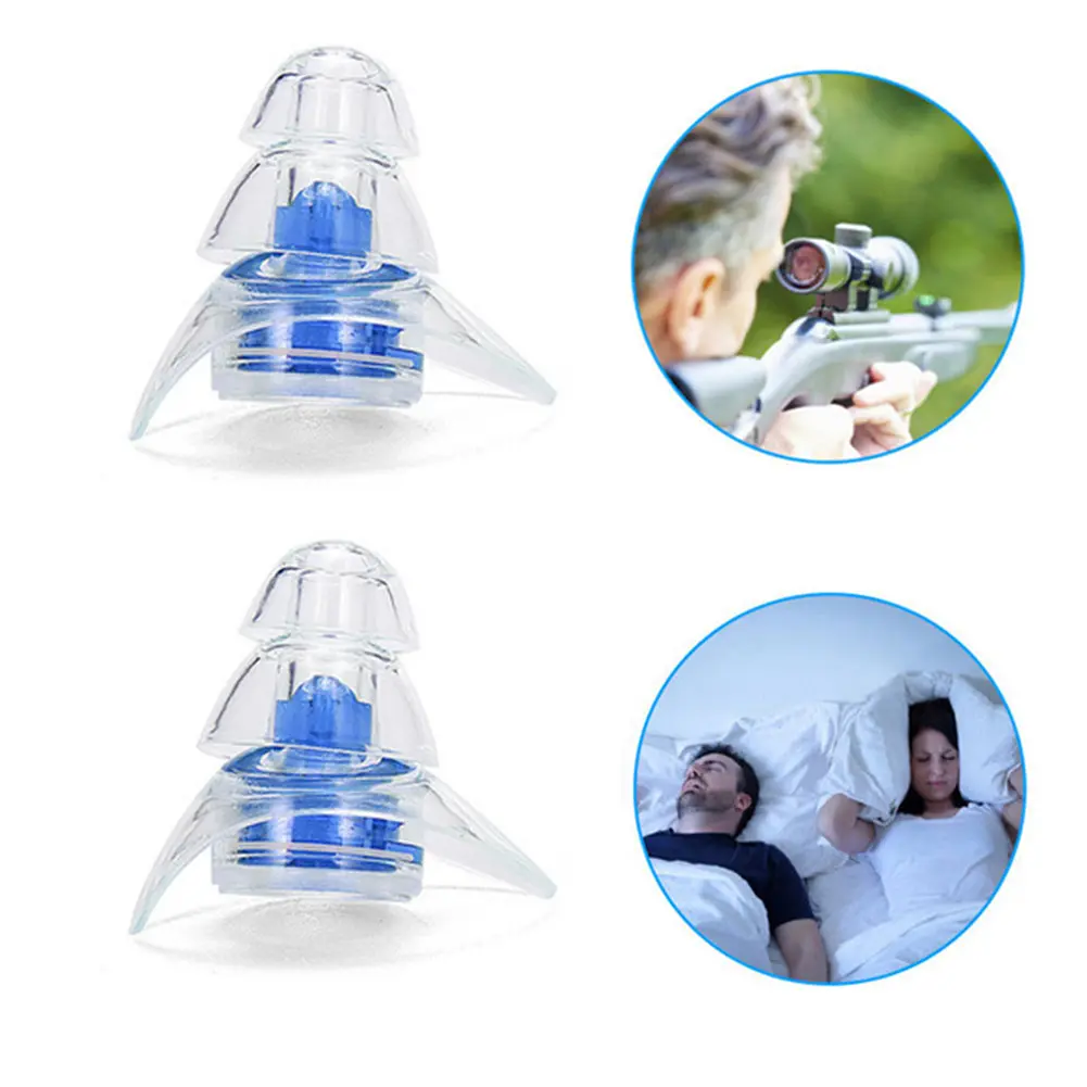 1 Pair Noise Reduction Silicone Ear Plugs Noise Cancelling Ear Plugs Sound Insulation Earplug for Sleeping Study Concert Hearing