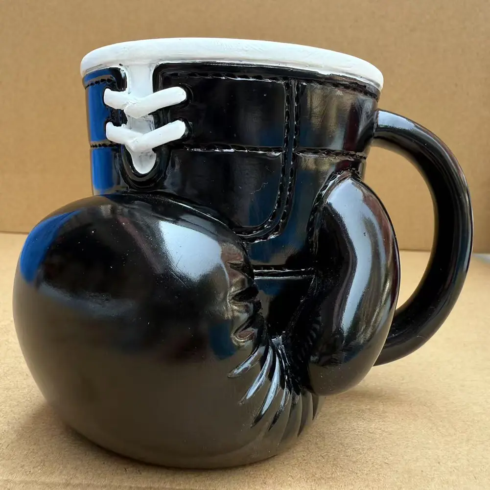 1PCS Boxing Coffee Mug Boxing Themed Tea Cup 12 oz. Sports Themed Mug with handle Novelty Coffee Cup Gifts for Boxing Lovers