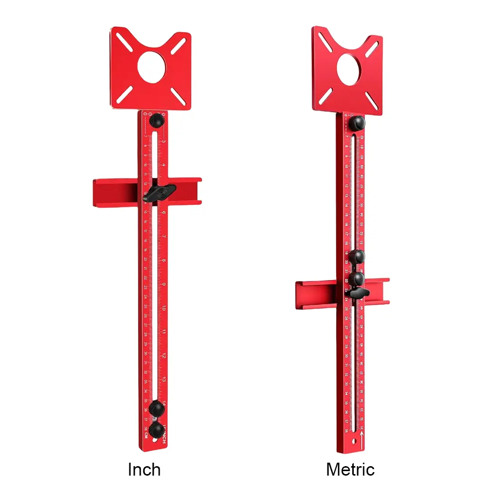 4 in 1 Cabinet Hardware Jig Aluminum Alloy Circular Auxiliary Tool Multifunctional Router Circle Cutting Guide for Woodworking