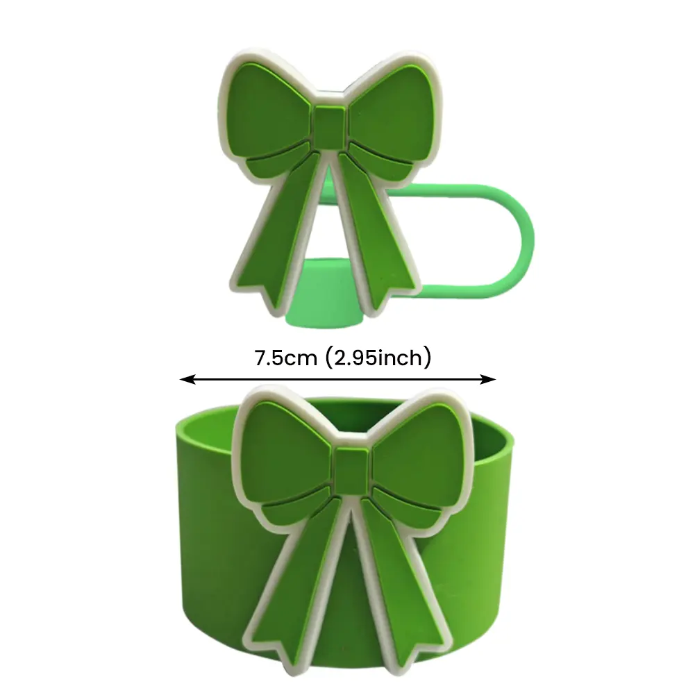2PCS Silicone Insulated Cup Protective Sleeve For 40oz Water Bottle Silicone Boot Bottom and Straw Cover Set Non-Slip Cup Sleeve