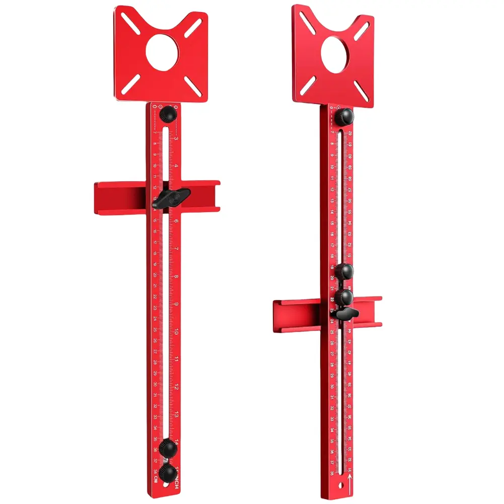 4 in 1 Cabinet Hardware Jig Aluminum Alloy Circular Auxiliary Tool Multifunctional Router Circle Cutting Guide for Woodworking