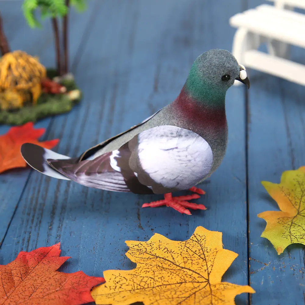Miniatures Bird Figurines Art Crafts Foam Small Pigeon Artificial Imitation Handmade Beautiful Handcrafts Christmas Decorations