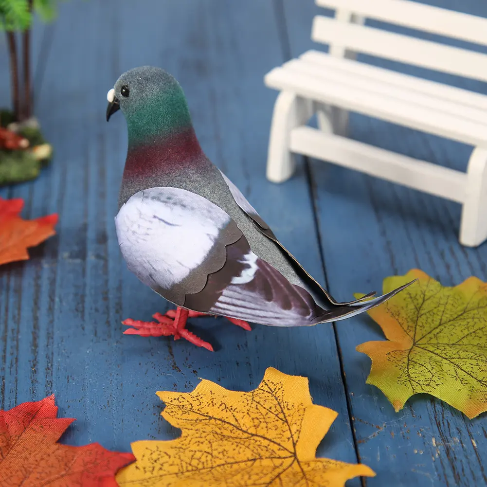 Miniatures Bird Figurines Art Crafts Foam Small Pigeon Artificial Imitation Handmade Beautiful Handcrafts Christmas Decorations