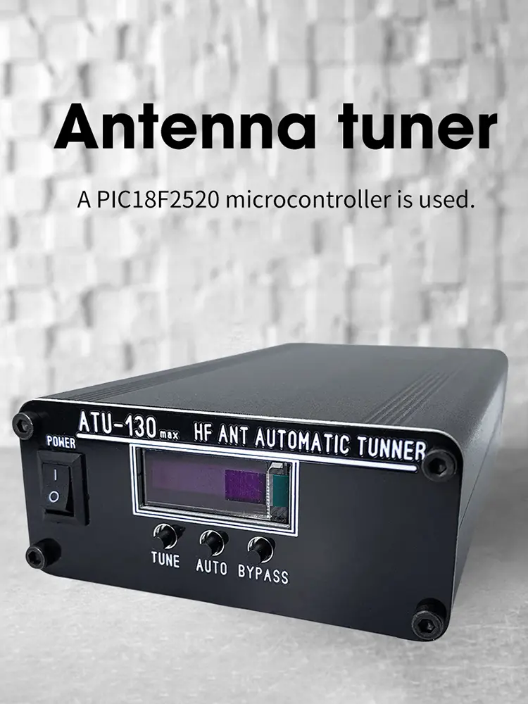 ATU-130 MAX Mini Automatic Antenna Tuner 1.8-50MHz 200W Miniature Shortwave Antenna Tuner Update Version of ATU-100 ATU100