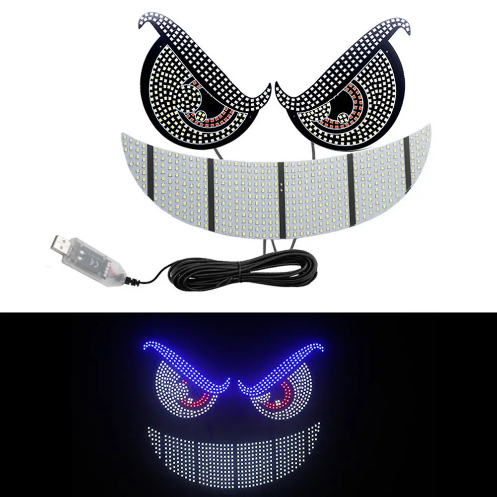 Cars Devil Eyes Light Car Eyes LED Light Decorative Dynamic Devil Eyes Car Light USB Plug In Signal Light for Cars Windshield