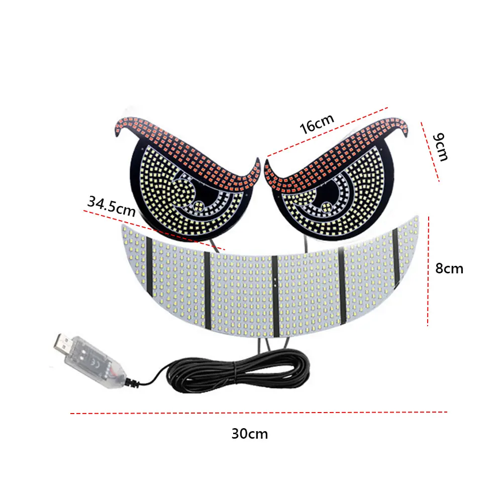 Cars Devil Eyes Light Car Eyes LED Light Decorative Dynamic Devil Eyes Car Light USB Plug In Signal Light for Cars Windshield