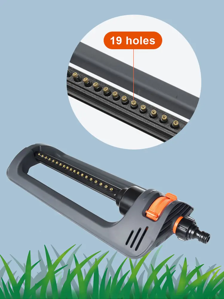 Oscillating Sprinkler 19 Hole Nozzles Lawn Sprinkler Yard Sprinkler for Yard Large Area