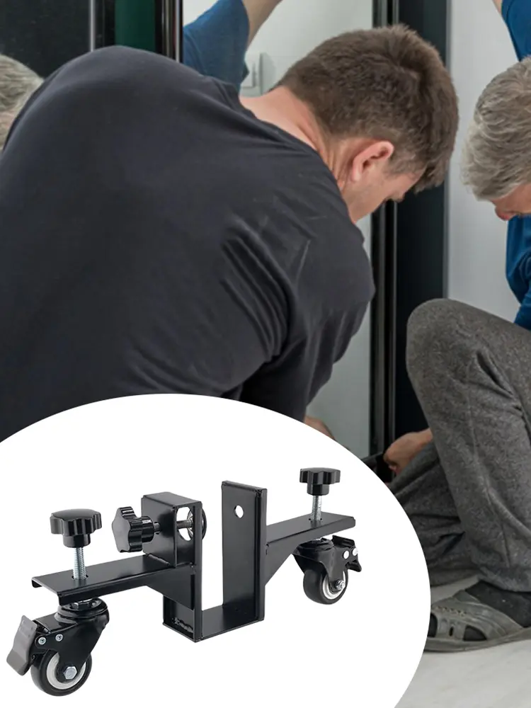 Door Installation Dolly 360 Degree Rotation Door Panel Trolley Thicken Translation Roller Heavy Duty Mounting Hardware
