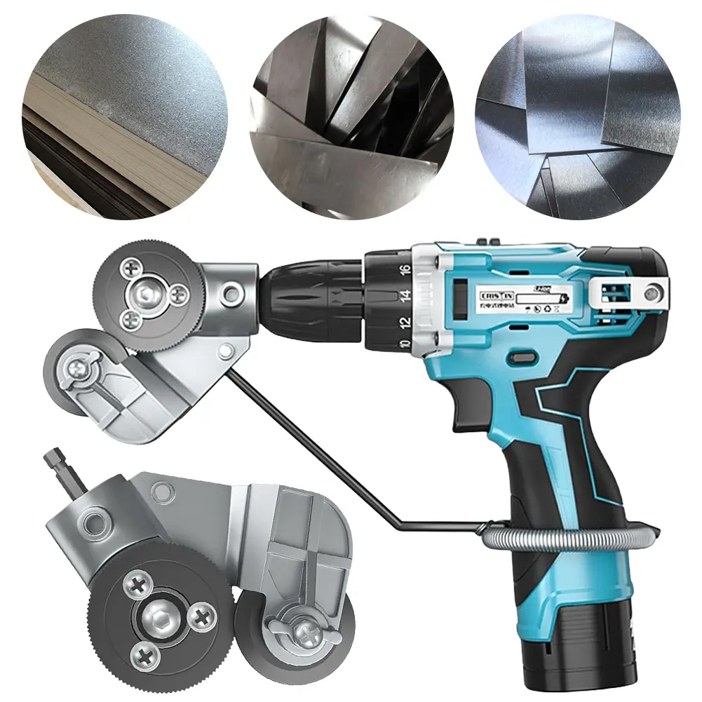 Electric Drill Plate Cutter Metal Sheet Cutter Adapter Attachment Electric Drill To Shears Cutter Nibbler Cutting Iron