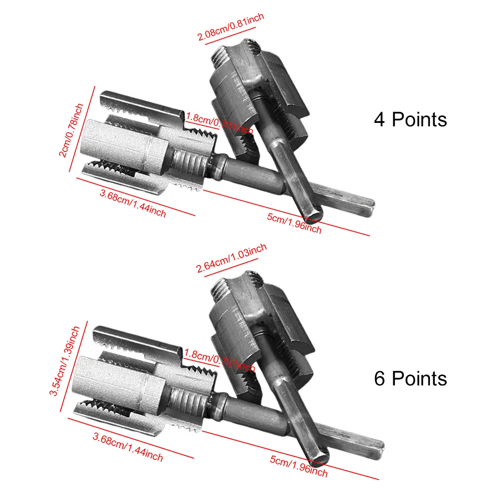 Internal & External Pipe Threading Tool 1/2in Pipe Thread Cutting Tool 3/4in Integrated Thread Cutting Tool for Electric Drill
