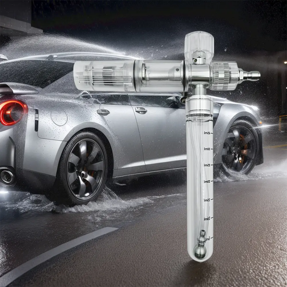 35ml Soap Foam Spray Bottle with 1/4 Inch Quick Connector Pressure Washer Gun Adjustable Foam Spray Pot for Cleaning Cars SUVs