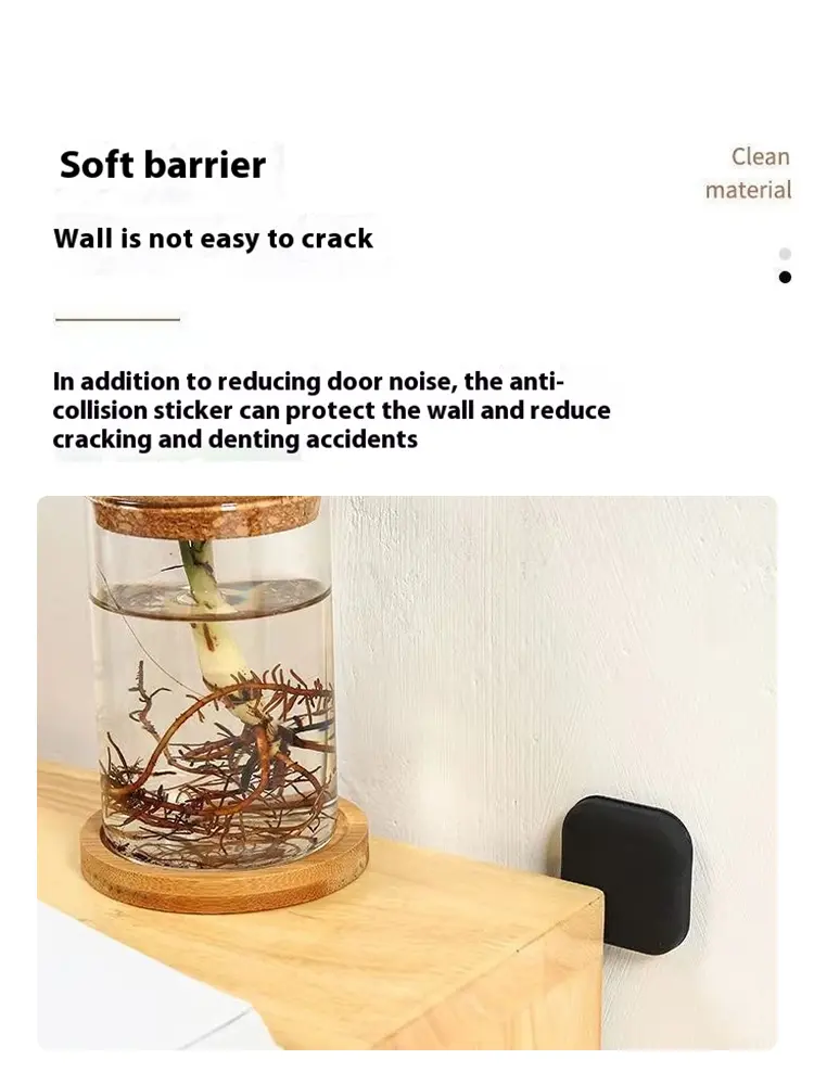 Door Buffer Quiet Wall Shield Cushion Self-adhesive Wall Protector Pad for Wall Protection