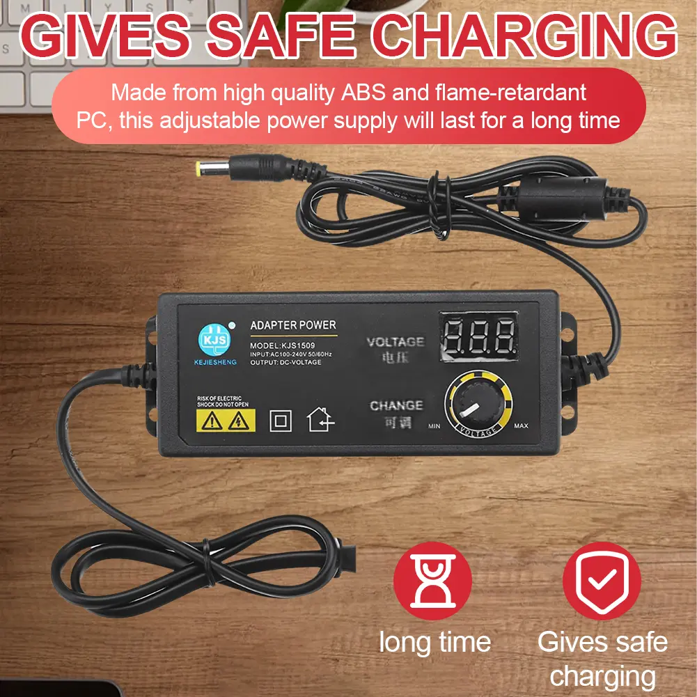 3-12V 8A Power Supply Adapter Adjustable Variable Switching Power Adapter Power Supply Converter for LED Strip Light Router