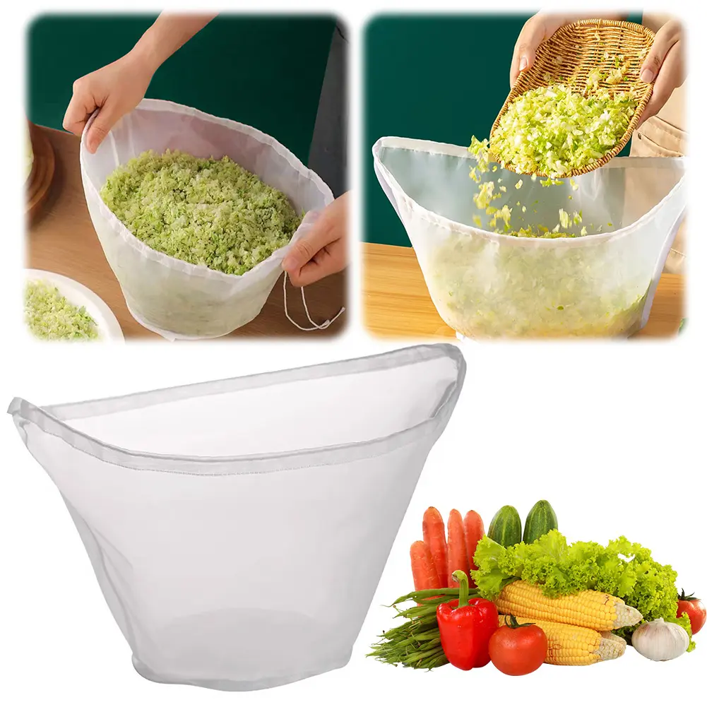 Reusable Soy Milk Bag Multi-Function Mesh Strainer for Oat and Almond Milk Vegetable Moisture Extraction